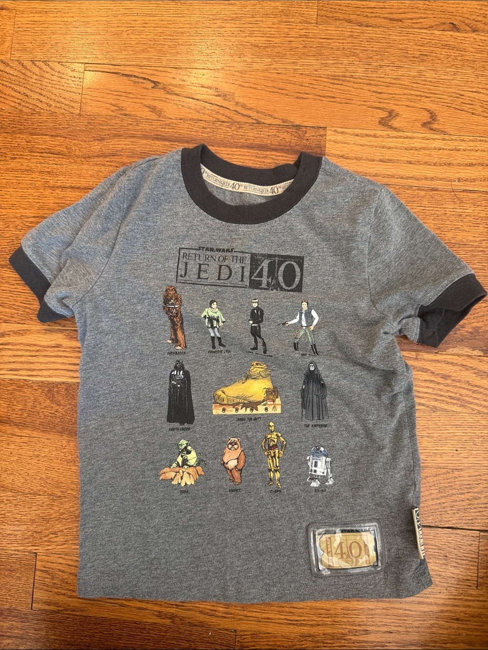Star Wars Grey and Black Ringer Collar Tee